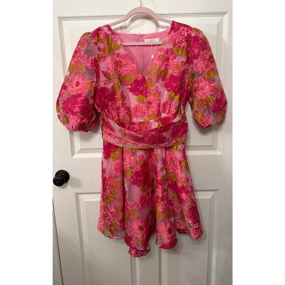 Floral Pink Mini Dress - Picture 4 of 11